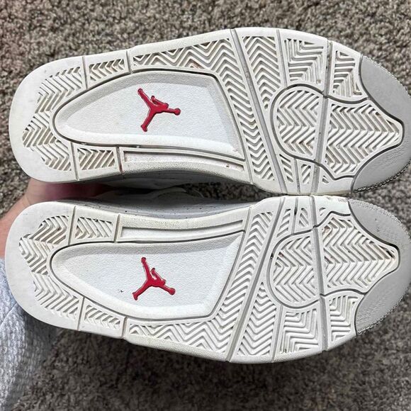 Nike Air Jordan 4 Retro White Oreo Size 5 Youth (Size 6.5 Women's) - Picture 5 of 8